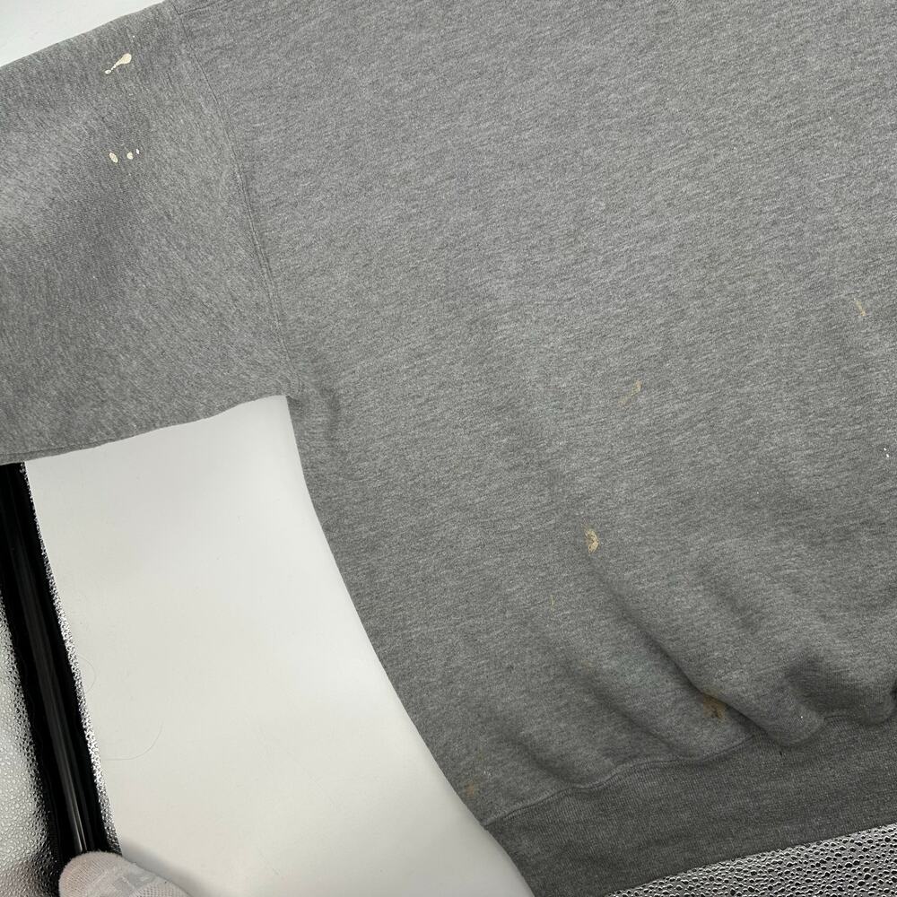 Vintage 90s y2k Men's Grey Russell Athletic Blank Boxy Crewneck Sweatshirt 2XL - Picture 3 of 10